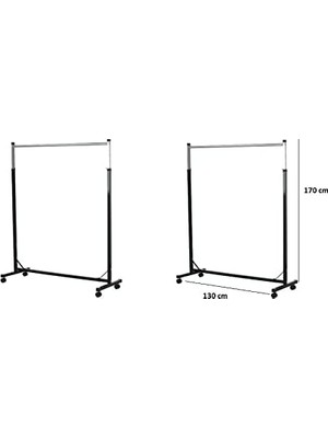 Tekerlekli Stand Askılık (Eşek) Tekli Ayarlı Stant Yfg-24