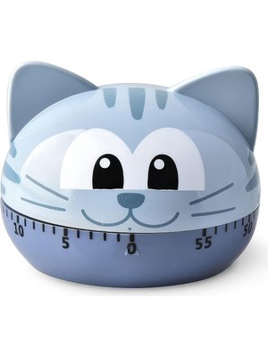 Kedi Model Mekanik Mutfak Zamanlayıcı Timer Çocuklar Için THR382