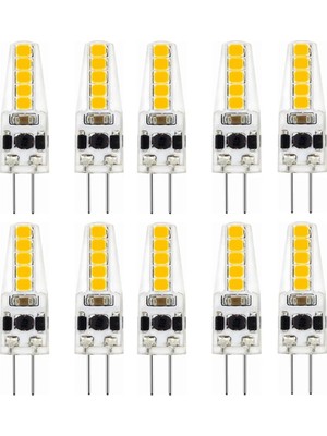 10 Adet 1,5W 220V G4 Duy LED Kapsül Avize Ampulü 3000K Günışığı Işık KES006