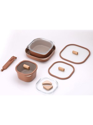 Neoflam Fika Comfort Terracota Tencere ve Tava Seti