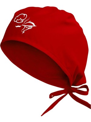 Tasarım Trend Unisex Kırmızı Aşçı Şef Bandana