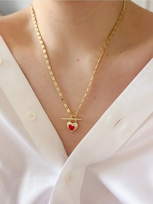 Charmlucky Özel Seri Kırmızı Kalp Kolye