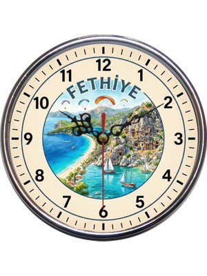 Bsb Fethiye Temalı Duvar Saati 16CM B1018