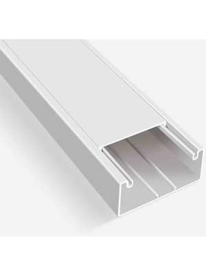 Mutlusan Kablo Kanalı 2m Beyaz 100X50 mm (2'li Paket)