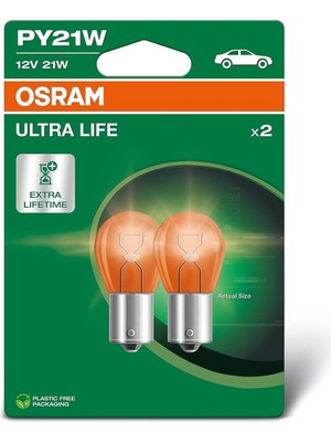 Osram Ultra Lıfe, PY21W, Çift Blister, (2 Lamba), Beyaz