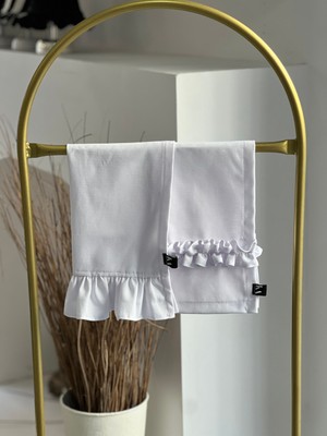 Kai Atelier 2li Keten Fırfırlı Kurulama Bezleri / Fırınörtüsüseti