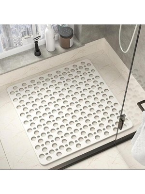 Seahome Kaydırmaz Duşakabin Banyo ve Duş Paspası Kare Bubble Vantuzlu Yapışır 54 x 54 cm Beyaz Renk SEA149B