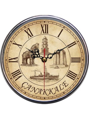 Bsb Çanakkale Temalı Duvar Saati 16CM A1518