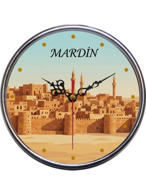 Bsb Mardin Temalı Duvar Saati 16CM A1551