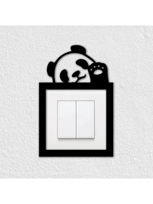 To Design Lab Panda Temalı Dekoratif Priz Süsü (8,5x8,5 cm Priz Çerçevesiyle Uyumludur)
