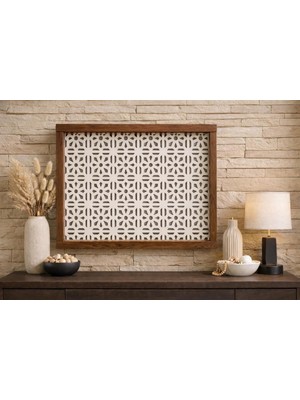 Modern Dekoratif Duvara Asılabilir Sigorta ve Modem-Wifi Saklama Kutusu 25X35 cm Derinlik 10CM