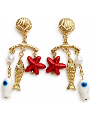 Charmlucky Balık Charm Küpe