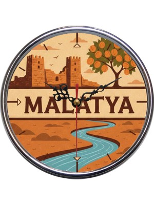 Bsb Malatya Temalı Duvar Saati 16CM A1548