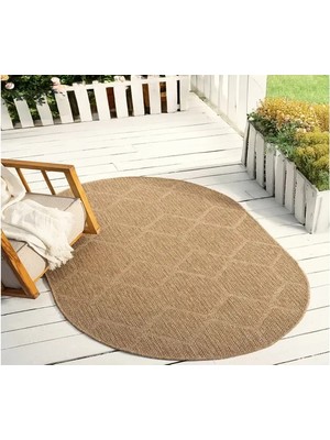 Vivense Dia Antibakteriyel Oval Jüt Halı, Bej 669 160X230 cm