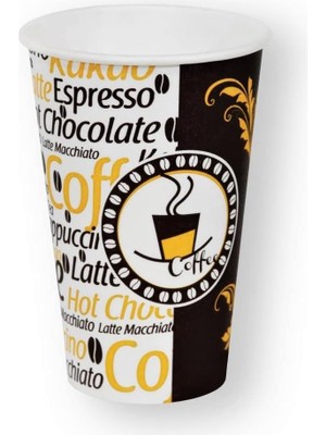 Excodi Cup - [ Aygün Cup ] 12 Oz Karton Bardak - 300 ml - 160 Adet Kaliteli Otomat Bardağı, Sızdırmaz, El Yakmaz - Beyaz (Latte, Cappuchino))
