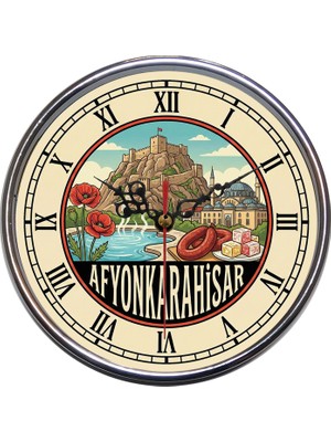 Bsb Afyonkarahisar Temalı Duvar Saati 16CM A1502