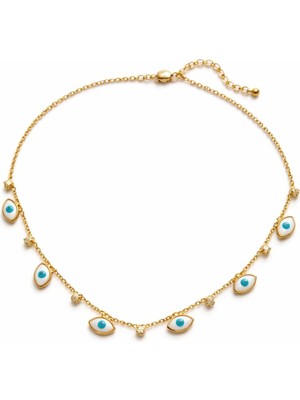 Charmlucky Beyaz Nazar Charm Kolye