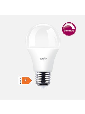 Ecolite LED Dimmerable A60 9W E27 6500K LED Ampul (8'li Paket)
