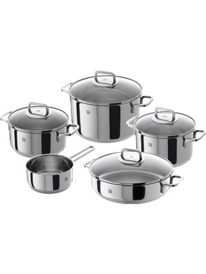 Zwilling Quadro – 5 Parçalı Set Pişirme Kabı, Gümüş, 58 x 35 x 30 cm