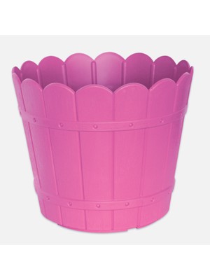 Özlider Yuvarlak Balkon Saksısı Pembe (7'li Paket)
