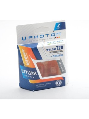 Photon Ampul T20 21/5W 12V Çift Devre Amber (2'li Blister) Performance Pht PH5523 Na B2