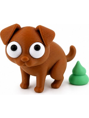 Yapı3D Sevimli Dekoratif Köpek Figürü 🎁 Masaüstü Süsü 🏡 Eğlenceli Tasarım
