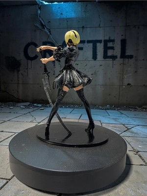 Craftel Nier Automata 2b Figür 14CM - Hobi Koleksiyonluk Anime Figürleri 3D El Boyaması Masaüstü Dekor