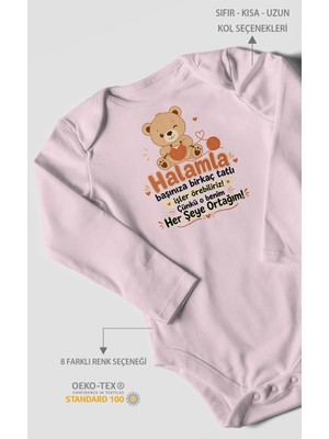 Morivo Kids Halaya Özel Uzun Kollu Bebek Body %100 Pamuk