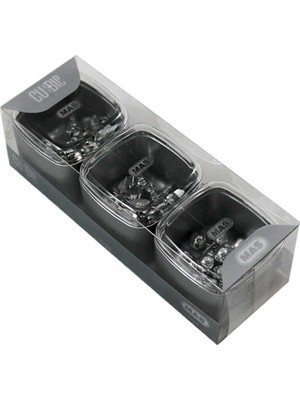 Mas Cubbie Premium 3'lü Kutu Ataş Raptiye Seti, Silver