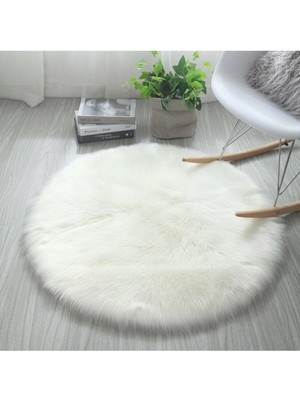 Empressco Yumuşak Beyaz Yuvarlak Peluş, Konfor ve Şıklık Bir Arada