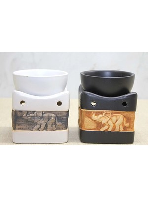 Store Seramik Filli Buhurdanlık – Dekoratif Aromaterapi Esanslığı 11X9 cm