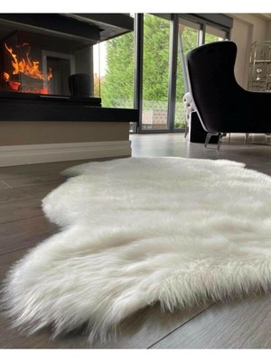 Empressco Yumoş Post Peluş Halı, Tüylü ve Yumuşak, Kaymaz Taban, Modern Salon Dekoru