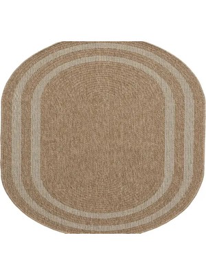 Vivense Dia Antibakteriyel Oval Jüt Halı, Beyaz 668 120X180 cm