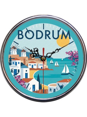 Bsb Bodrum Temalı Duvar Saati 16CM B1014