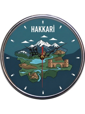 Bsb Hakkari Temalı Duvar Saati 16CM A1524