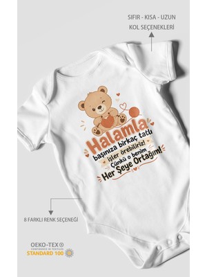 Morivo Kids Halaya Özel Kısa Kollu Bebek Body %100 Pamuk
