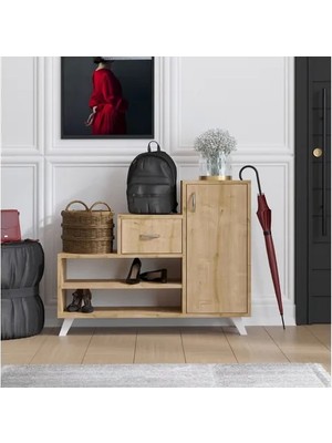 Vivense Retro Ayakkabı Dolabı, Safir Meşe