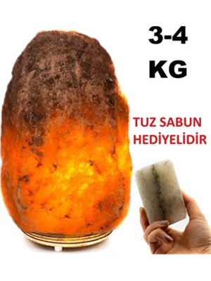 Empressco Doğal Çankırı Kaya Tuzu Lambası, 3/4 kg Doğal Dekoratif Aydınlatma