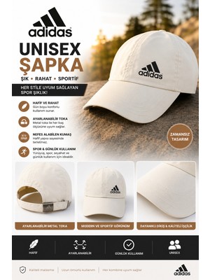 Özkurt Ticaret Unisex Spor Şapka (Krem / Ekru)