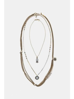 Charmlucky Marka Saatli 3lü Kolye
