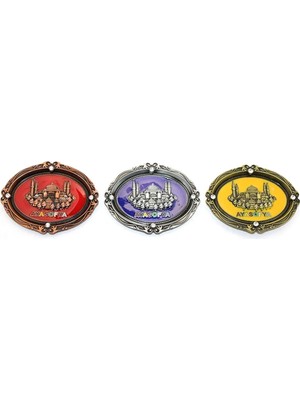 Store Istanbul Temalı Metal Magnet 7,5 cm Dekoratif Buzdolabı Süsü Dayanıklı Hediyelik