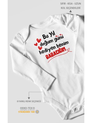Morivo Kids Babaya Özel Uzun Kollu Bebek Body %100 Pamuk