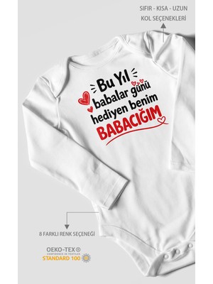 Morivo Kids Babaya Özel Uzun Kollu Bebek Body %100 Pamuk