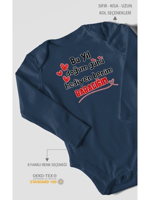 Morivo Kids Babaya Özel Uzun Kollu Bebek Body %100 Pamuk