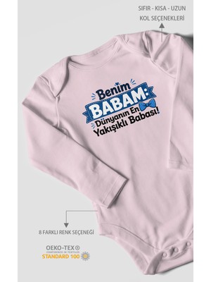 Morivo Kids Babaya Özel Uzun Kollu Bebek Body %100 Pamuk
