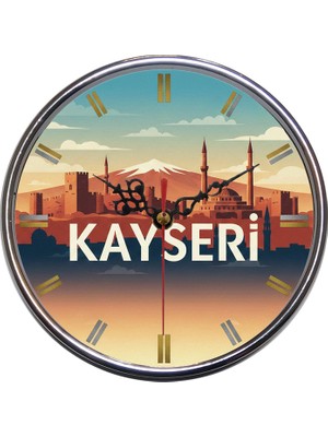 Bsb Kayseri Temalı Duvar Saati 16CM A1545