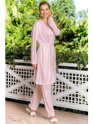 Yeni İnci Kadın Pijama Viskon 3'lü Takım