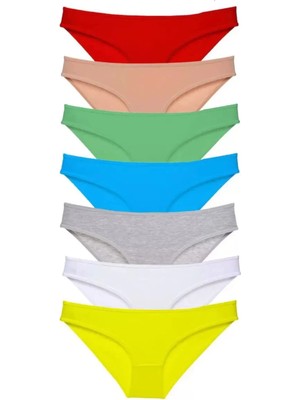 Mestore 7 Adet Süper Eko Set Likralı Kadın Slip Külot Çok Renkli