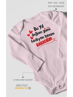 Morivo Kids Babaya Özel Uzun Kollu Bebek Body %100 Pamuk