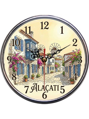 Bsb Alaçatı Temalı Duvar Saati 16CM B1003